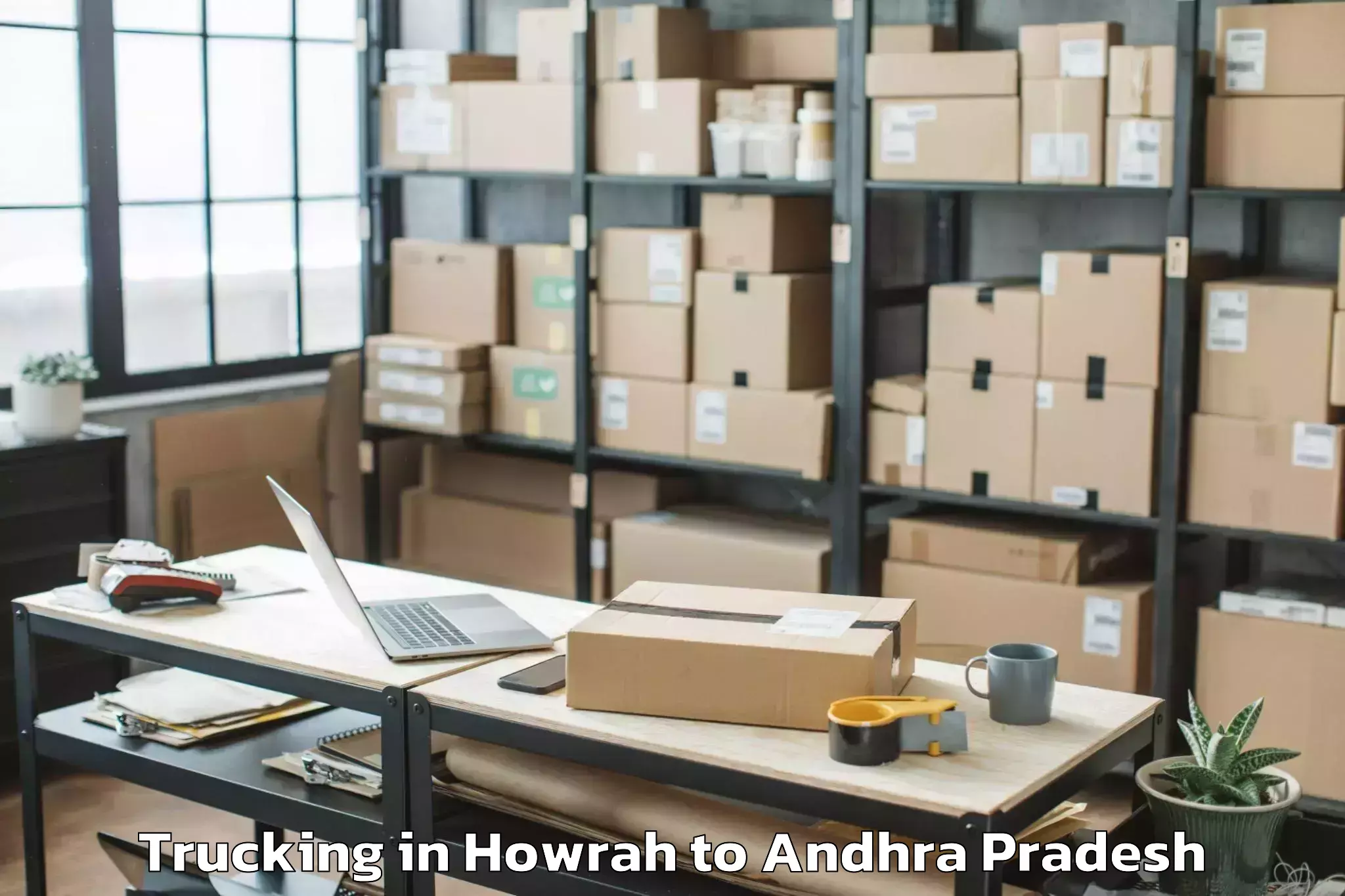 Leading Howrah to Nadendla Trucking Provider